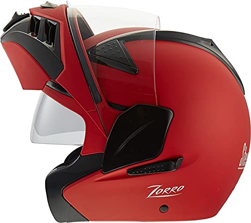 Image of Steelbird SB-34 Zorro Dashing Flip-Up Helmet (Matte Red, L)