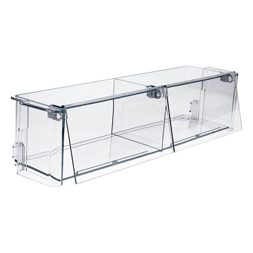 LUTH Premium Profi Parts Bandeja de almacenamiento compatible con Siemens 00705208, compartimento para mantequilla, 429 x 100 mm, con solapas para puerta del frigorífico