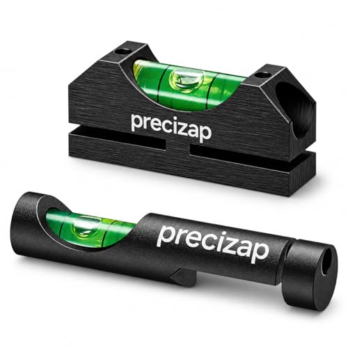 Precizap High Precision Scope Leveling Kit Universal Magnetic Mount Bubble Long Distance Error Reduction Fits Picatinny Rail Black