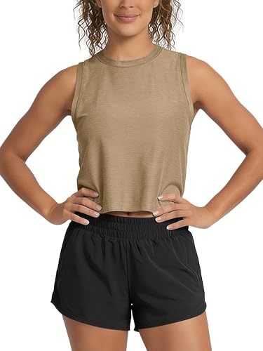 Image of ODODOS Women's Performance Tank Ultra Soft odSTRATUM Tech Sleeveless Tee Shirts High Crew Neck Pullover Top