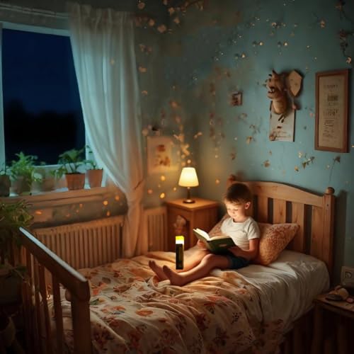 BRIMOREA LED Fackel Wall Lampe Lichter, Wandlampe Nachtlicht, USB-Wiederaufladbar, 4 Farben, Tragbar & Wandmontage – Perfekt für Kinderzimmer, Gamer, Garten & Deko