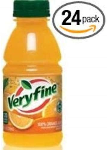 Veryfine 100 Percent Orange Juice, 8 Fluid Ounce -- 24 per case.