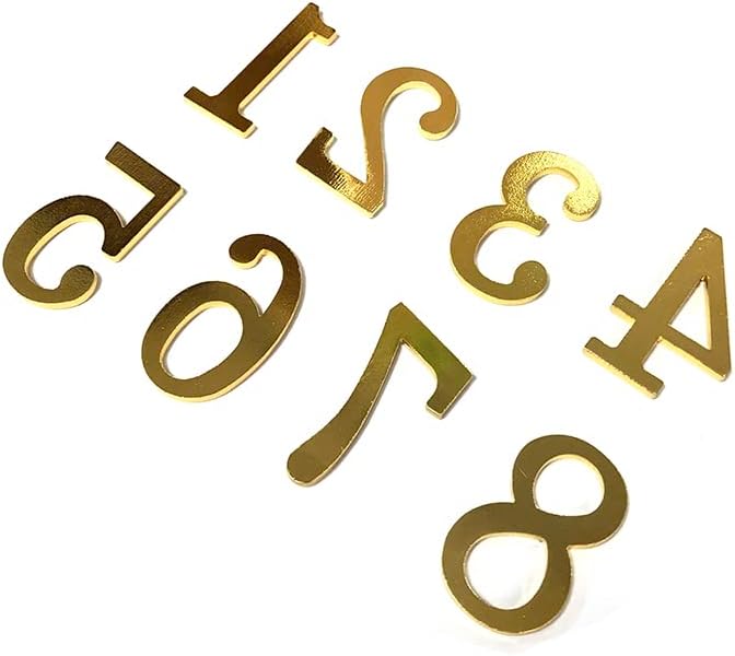 Miniatura 4 de Números de buzón de metal sólido de 2 pulgadas para exteriores, números de dirección 3D autoadhesivos para casa, apartamento, oficina, habitación de