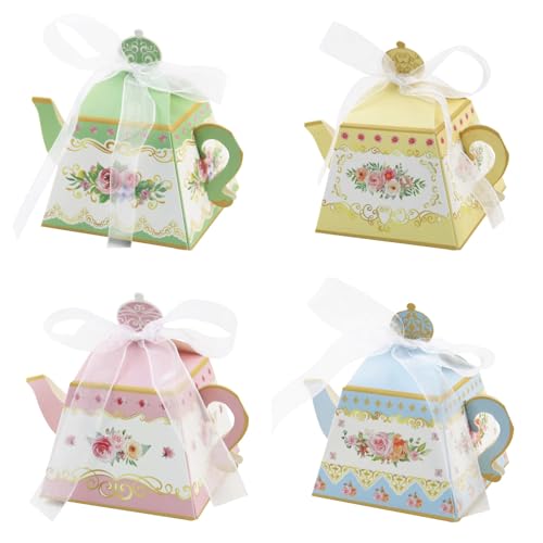 Boîtes à dragées vintage florales pour mariage champêtre x20