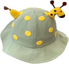 SYGA Baby Bucket Hat Sun Beach Cap Fishermans Hats Spring Cute Dot Sunshade Hat Baby Cartoon Giraffe Cap for 6M-3 Years Children