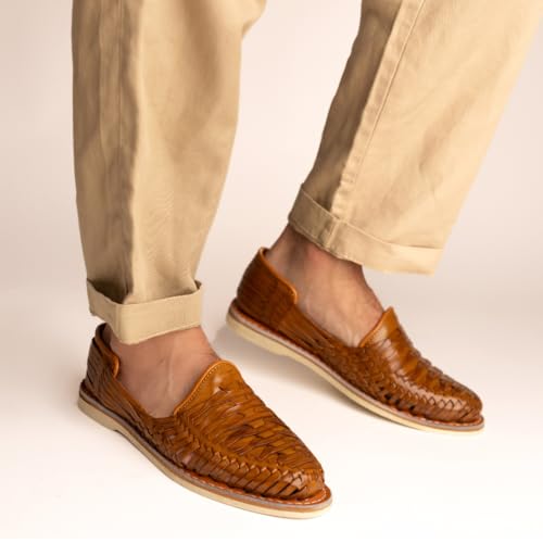 Mexico en la Piel Leather Shoes for Mens, Pull on Comfortable Loafers4