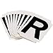Brady 5050 Series Number and Letter Labels, Pack of 10 Labels, Black, R