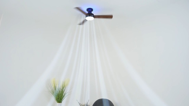 Image of Orison Smart Ceiling Fans with Lights - 42 inch Low Profile Flush Mount, RGB Backlight & Dimmable LED, Alexa & Google Compatible, 6-Speed Reversible, App & Remote Control, Quiet & Energy Saving, Black