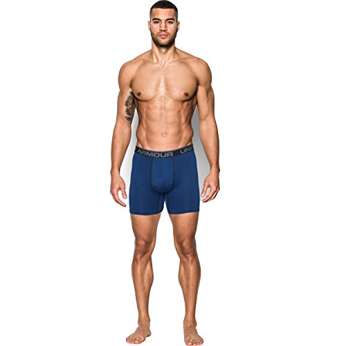 Under Armour Men's Original Series Boxerjock? Twist Royal/Graphite Boxer Briefs SM