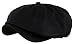 Men's Linen 8 Panel Applejack Gatsby Newsboy Ivy Hat (Black)