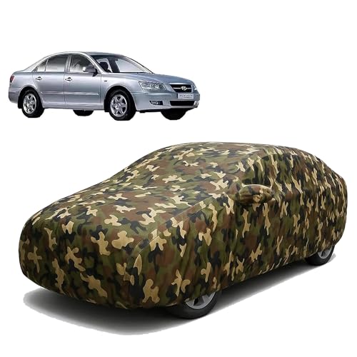 Image of Sulfar 100% Waterproof Car Body Cover for Hyundai Sonata Embera - Triple-Stitched Dustproof UV, Heat & Rain Protection with Mirror Pockets, Full-Bottom Elastic & Free Storage Bag - All-Weather Indoor