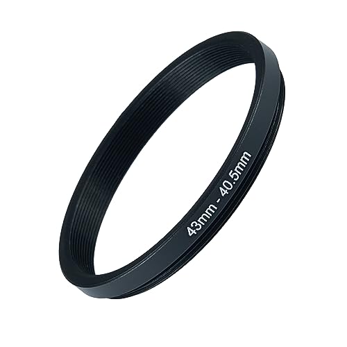 Image of 43mm to 40.5mm Step Up Ring Filter Adapter Black Metal Step up Adapter Rings Compatible with All Brand UV CPL ND Camera Lens Filter Step Down Ring (43mm-40.5mm)