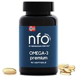 NFO Omega 3 Premium – 90 Capsules | Ultra Concentrated Fish Oil | 600 mg EPA DHA per Capsule | Triglyceride Form