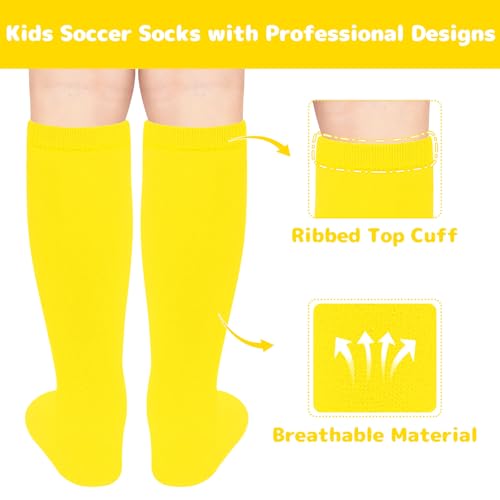 Image of Olreco 1 Pack Toddler Kids Youth Soccer Socks Girls Boys Baseball Socks Youth Knee High Softball Football Accessories Cotton