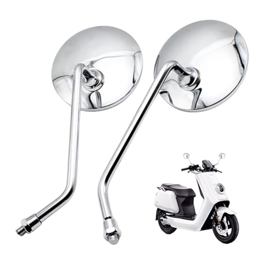 Espejos de bicicleta y moto para manillar con pernos de 8mm rotación ajustable 1 par