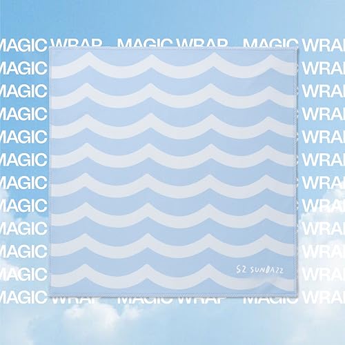 Image of 52 Sundaze Magic Wrap | Self-Adhesive Reusable Cloth for Bundling Skincare & Essentials | Washable & Travel-Friendly | Portable Cosmetic Bag | Makeup Bag | Multi-Purpose Storage Wrap Cloth | 50x50cm