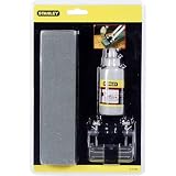 STANLEY Kit de afilado para hierros y formones, Incluye guía, piedra de afilado con grano 120 y 240, y frasco de aceite blanco no inflamable ni tóxico, 0-16-050