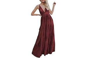 Womens Maroon Embroidered Velvet Formal Dress