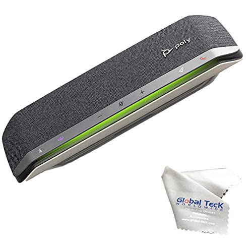 Poly Sync 40 Teams Usb-A & Usb-C Speakerphone - For Streaming Voice, Video, Distance Learning, Remote Work, School, Conferencing Apps - Zoom, Webex, Meet, Team, Global Teck Bundle Microfiber #TOP25