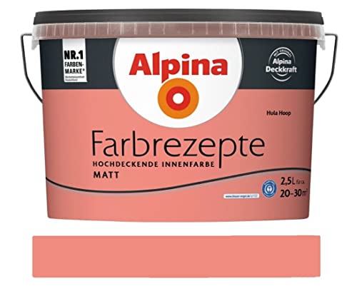 Alpina Farbrezepte Innenfarbe – Hula Hoop matt – Wandfarben für...