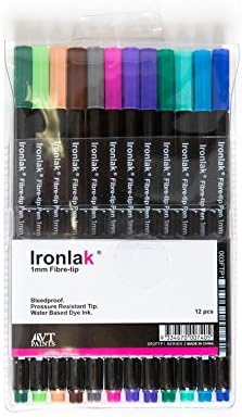 Professional 1mm Fibre-tip Pen Set 12 Colors Series 2