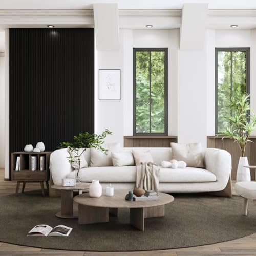 WPC Slat Wall Paneling, Modern Accent 3D Wall Panels, 8-Piece 94.5" x 6.6" TV Wall Panel, Bedroom, Living Room, Matte Black - Image 3