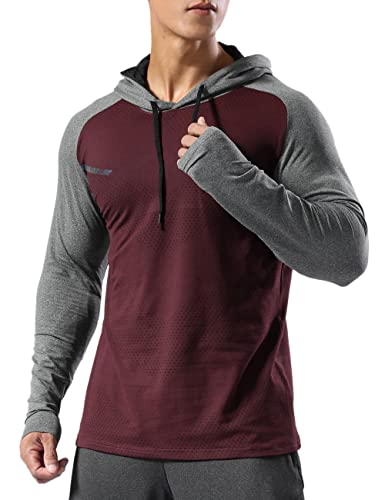 Muscle Alive Herren Thermo Gefüttert Sportlicher Kapuzenpullover Hoodie...