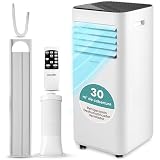 SereneLife Aire Acondicionado Portátil 2, Climatizador Pinguino con Mando a Distancia y Kit de Montaje para Ventana