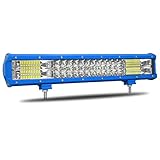 Paket beinhaltet: 1 x 17.5 Zoll Blaue Abdeckung LED-Lichtleiste, 2 x einstellbare Montagehalterungen und -schrauben einstellbar.