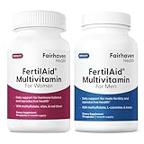 Fairhaven Health FertilAid for Men and Women Combo Fertility Supplements for Men and Women | Count and Motility Support Pre-Conception for Him | Prenatal Vitamin for Her with Vitex and Folate