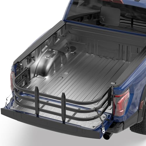 Haul Firm Adjustable Aluminum Truck Bed Extender，Universal 59"-71" Large Extender for Truck- Tundra，F150/250/350/Raptor, Tremor, Lightning; Ram 1500/25/35, RTX Series; 1999-2018 Silverado 1500