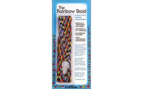 Rainbow Thread Braid W/Needle Threader-