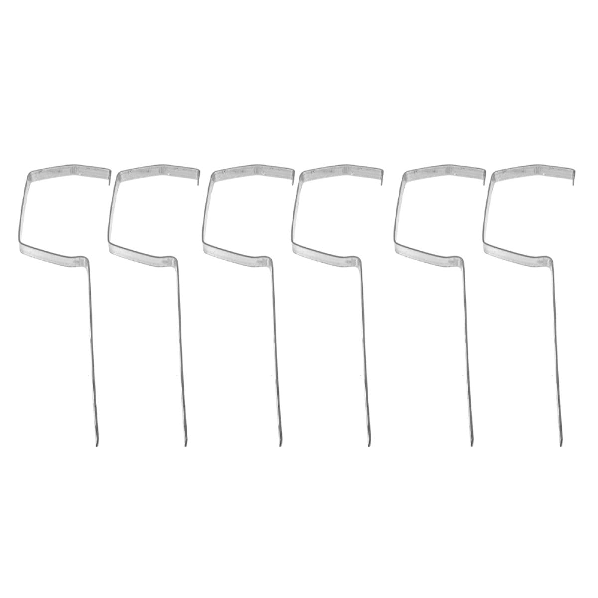 Soporte de Canalón de Techo de Hierro Plata 6 Piezas