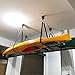 lyrlody Kayak Ceiling Rack, Iron Kayak Hoist Lift Bikes Canoe Lift Pulley System 57kg Loading Capacity Garage Ceiling Mount Kayak Storage for Paddleboard Box Ladder Storage