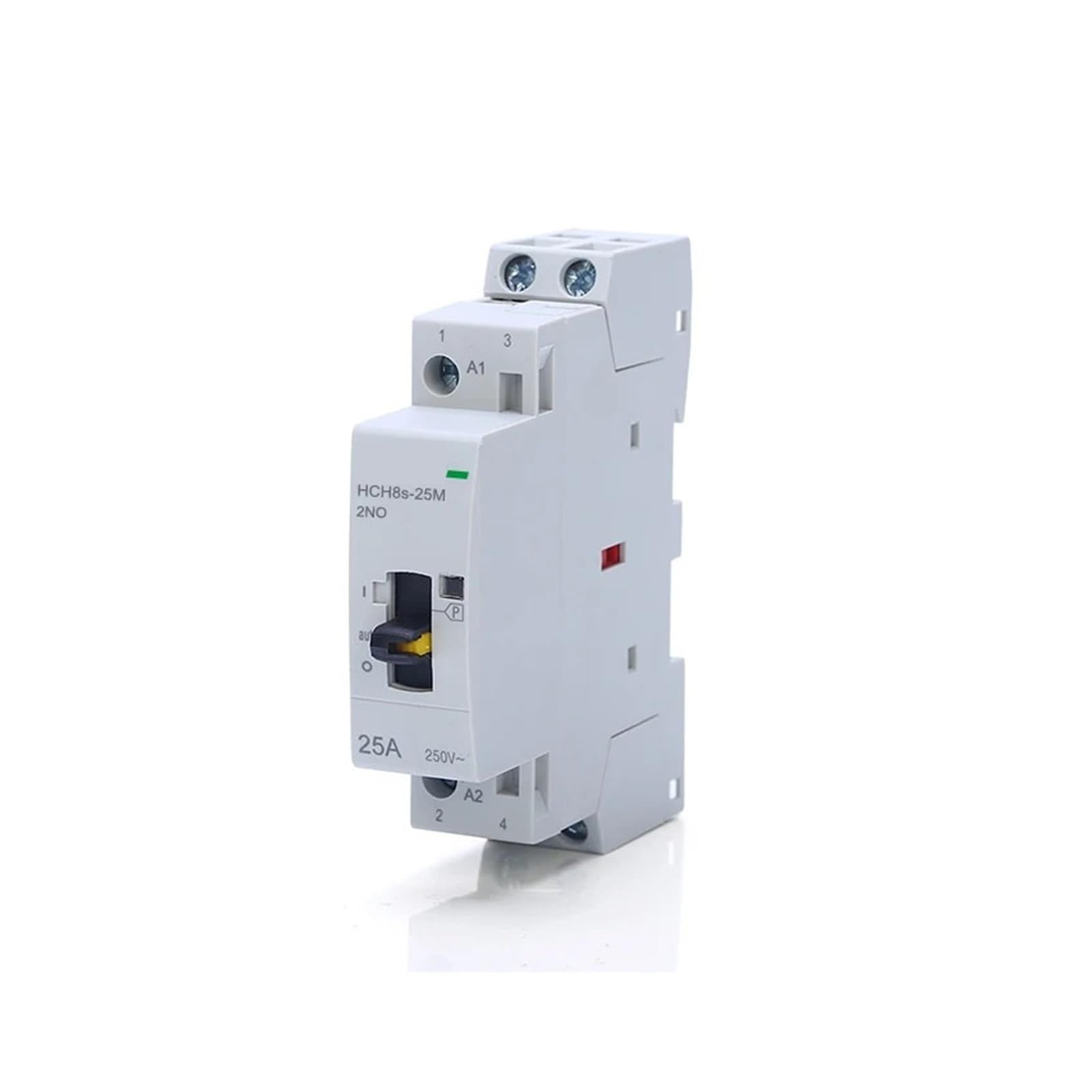 HCH8s-25M 4P 16A 20A 25A 24V 110V 220V szyna DIN domowy AC modułowy stycznik z przełącznikiem ręcznym 4NO 2NO2NC lub 4NC (4P 25A 2NO2NC 230V)