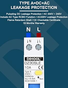 10KA Type B 63A RCD Circuit Breaker For Leackage Protection