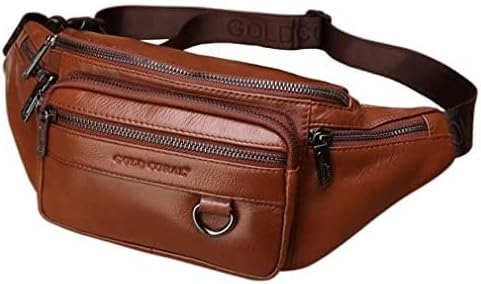 Pack de Cuero Pack Bolsa para Hombres para Hombres Viajes al Aire Libre Caminata Caminando Caminata para Campamento bolsita Billetera Casual