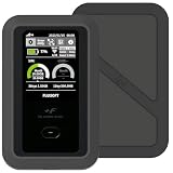 LOE(ロエ) 富士ソフト FS050W 専用 モバイルルーター ケース 日本製 保護フィルム 付 (ブラック)