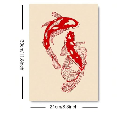 Toile poisson koi rouge pour raviver un mur vide sans effort - 6