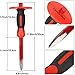 RHBLME 4PCS Masonry Chisel Set - 12 Inch Heavy Duty, 2 PCS Flat Head & 2 PCS Pointed Head - Concrete Stone Demolishing, Carving, Splitting, Breaking