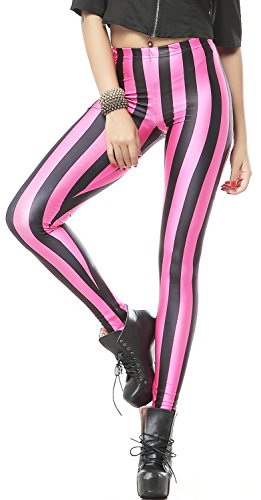 Image of QZUnique Leggings for Women, Halloween Full-Length Printed Legging Footless Elastic Yoga Pants, Regular and Plus Size