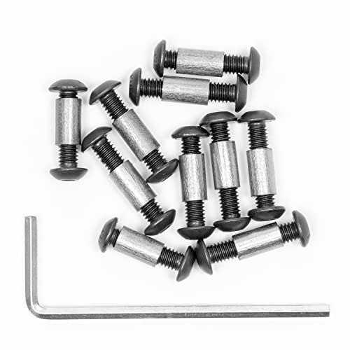 BPS Knives 10 Pack Handle Screws Rivets Bolts Fasteners With Hex Key - DIY Knife Making Supplies for Fixed Blade - Essential Supplies