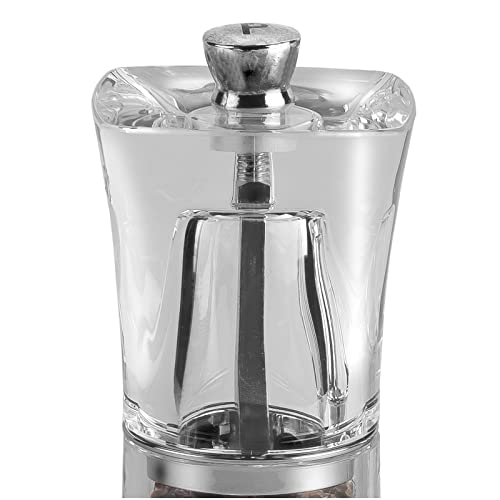 Cole & Mason Crystal Clear Salt and Pepper Mills, Adjustable Grind Precision+, Acrylic, 125mm, Gift Set, Includes 2 x Salt and Pepper Grinders, Lifetime Mechanism Guarantee