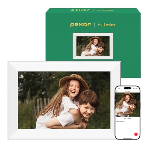 Image of Pexar Terra 10.1 Inch Digital Picture Frame, Anti-Glare Screen for Extraordinary Clarity, Easy Share Photos or Videos via The Frameo App, The Good Choice for Gifting, Powered by Lexar