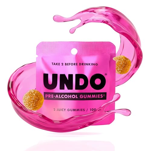 UNDO Gummies® Pre-Alcohol Gummies with DHM, Milk Thistle & Electrolytes | Scientifically-Backed Pre-Drink Supplement That Supports Liver Health & Hydration | Take While Drinking & Wake Up Feeling Great | 1 Serving