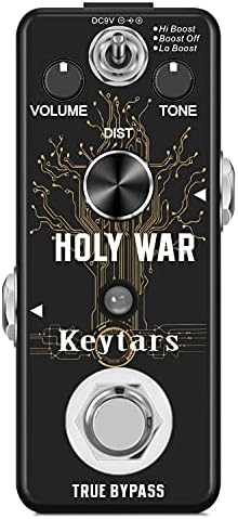 Keytars Heavy Metal Distortion Dist Pedal Holy War Analong Heavy Pedal for Electric Guitar Classic 80's Metal Sound True Bypass (KTS-305)