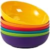 KX-WARE 8-inch Melamine Bowls, 40-ounce Salad/Pasta/Dinner Bowls, set of 6 Multicolor