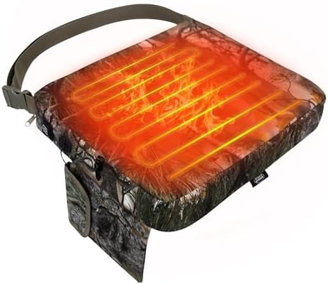 MDSTOP Heated Hunting Seat Cushion, Waterproof Seat Pads for Tree Stand & Ladder Stand, for Hunting, Ice Fishing, Hiking, Camping(Batteries no Including)