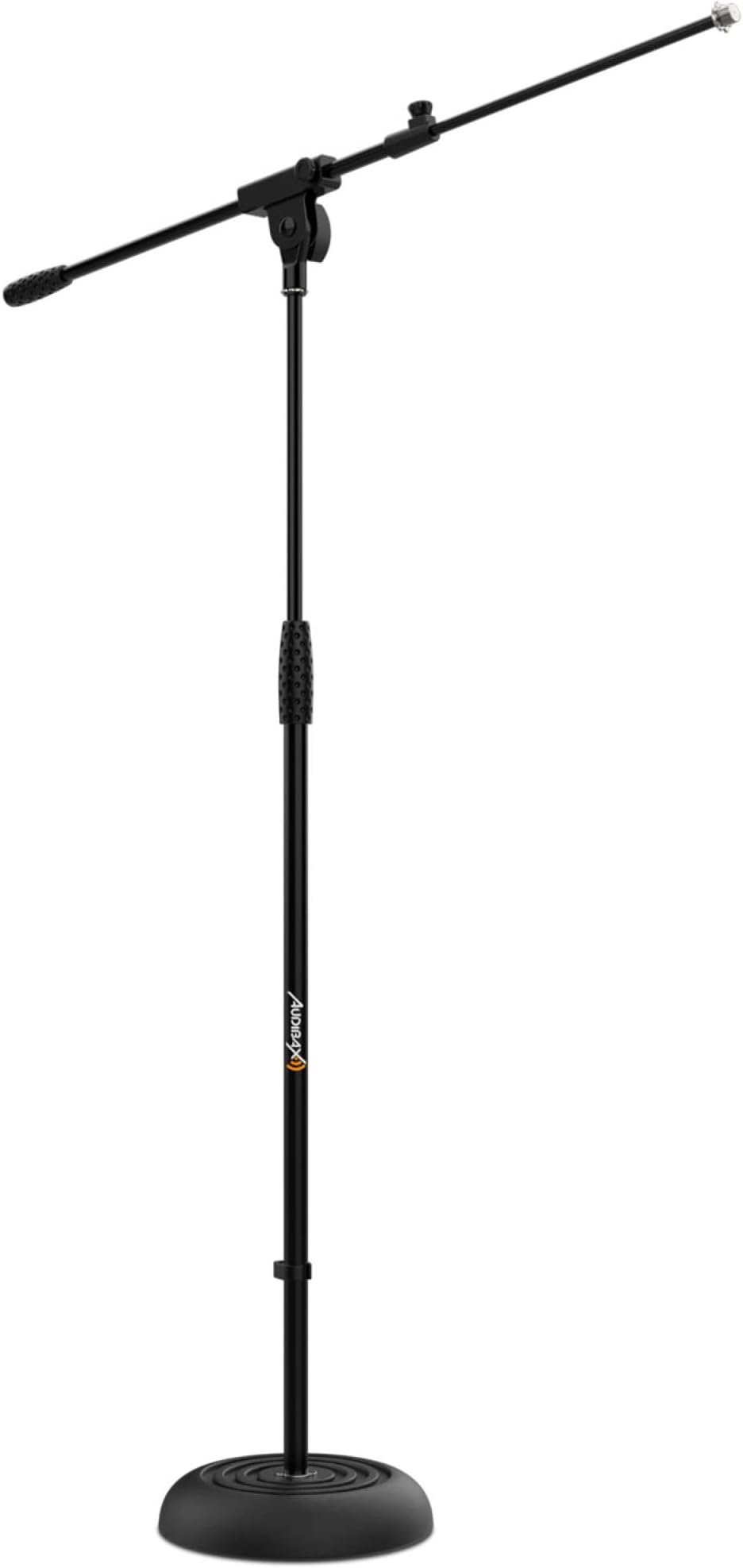 AudibaxBase 10 Adjustable Boom Floor Microphone Stand with Round Base