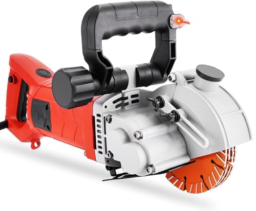 YUCHENGTECH Wall Chaser 4800W Wall Grooving Cutter Electric Concrete Groove Cutting Machine with Laser Guide Adjustable Cutting Width & Depth Dustproof for Construction Renovation 110V